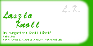 laszlo knoll business card